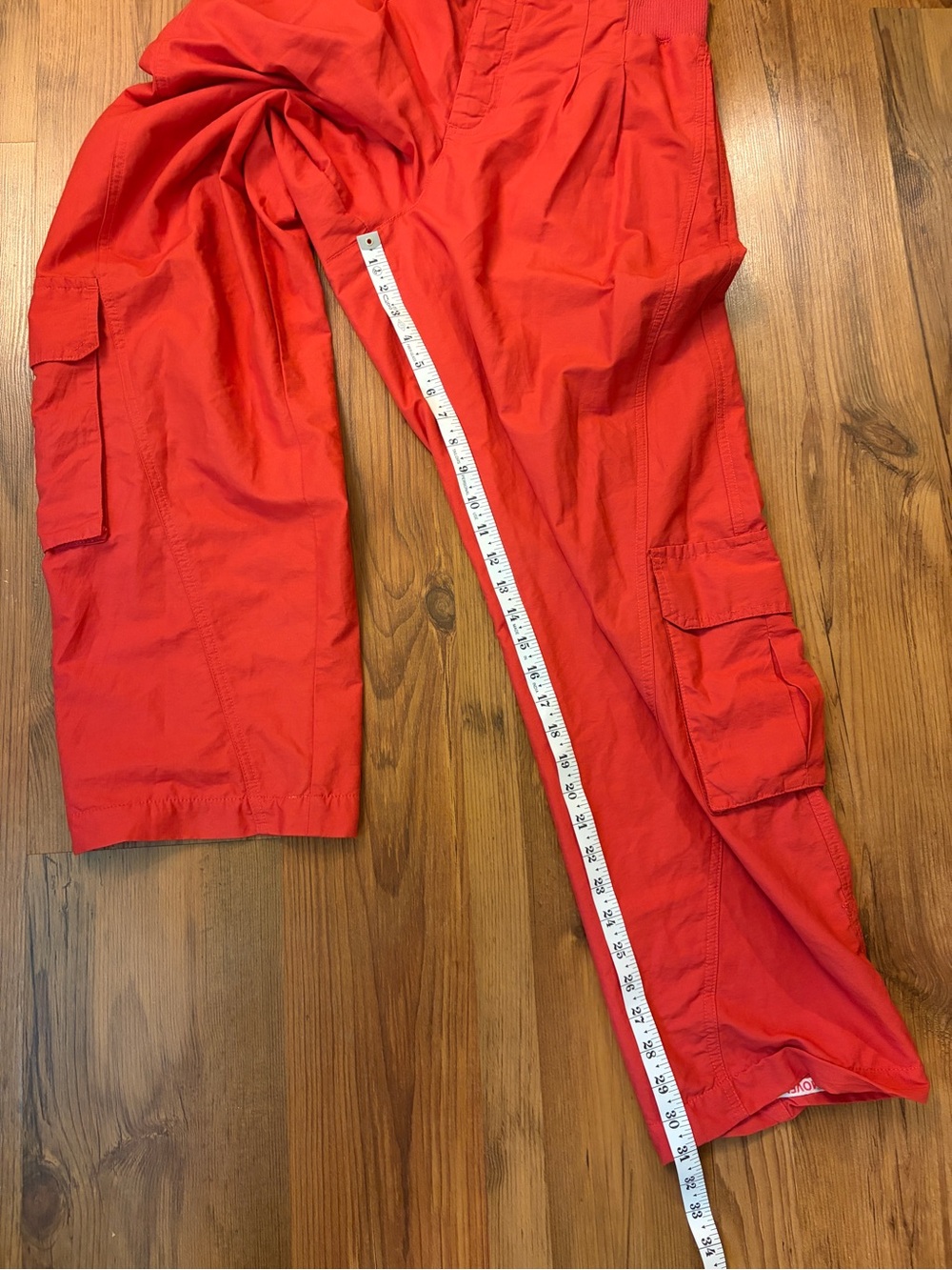 Free People Red Mesmerize Me Cargo Pants M - Picture 11 of 11